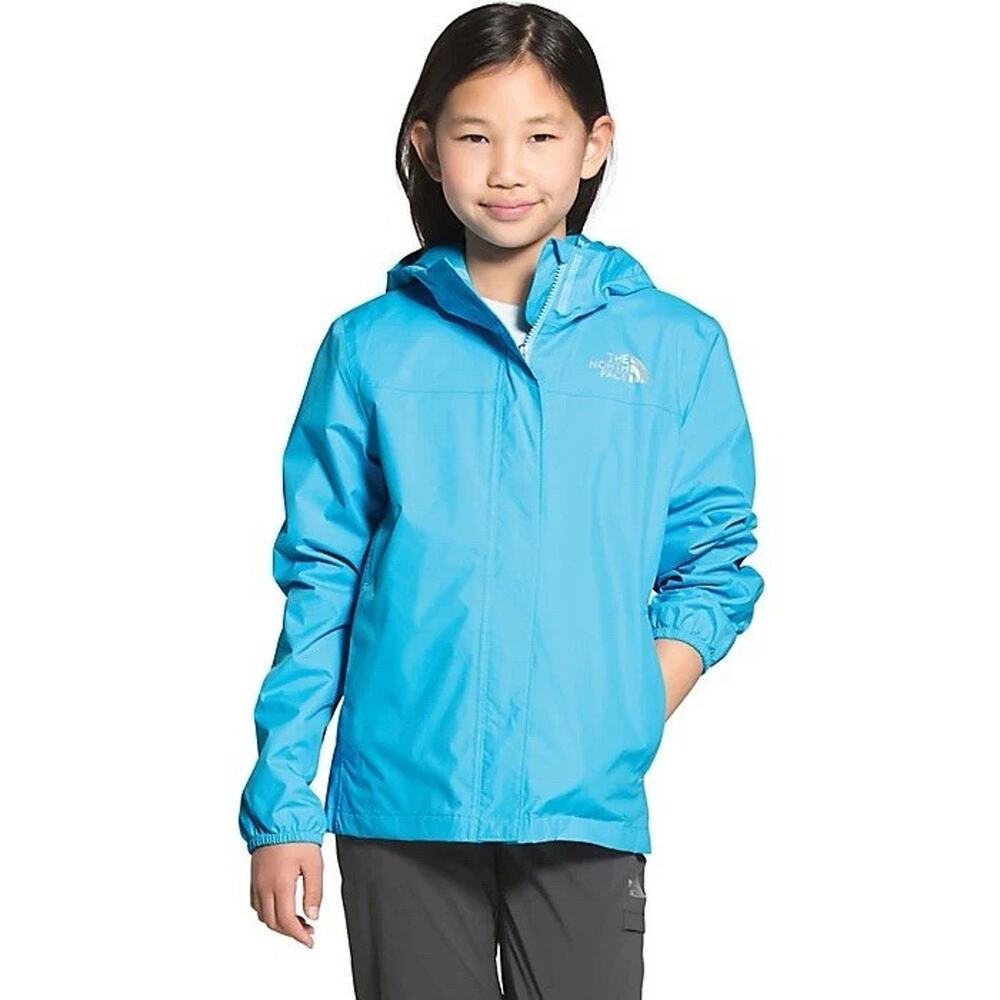 The North Face Kids Resolve Waterproof Rain Jacket Girls M 10/12 Blue